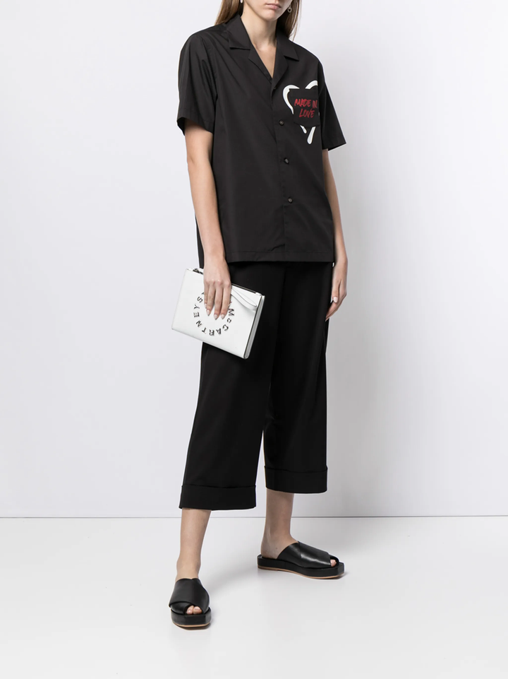 Heart Printed Short Sleeve Shirt