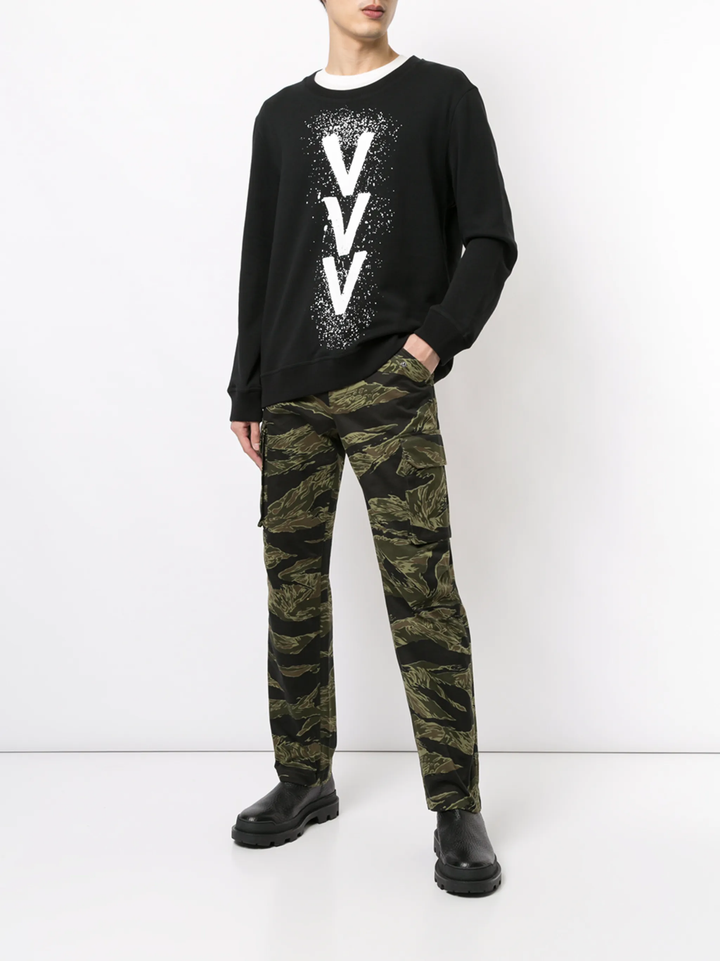 Long Sleeve Tee With 3 V Letters