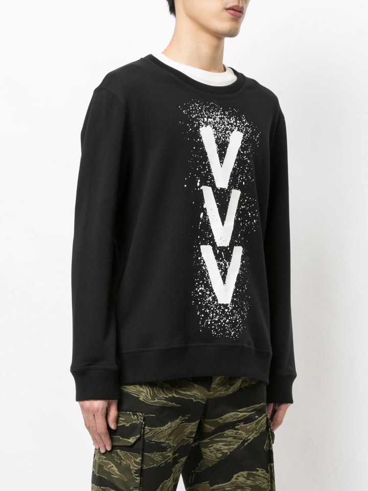 Long Sleeve Tee With 3 V Letters
