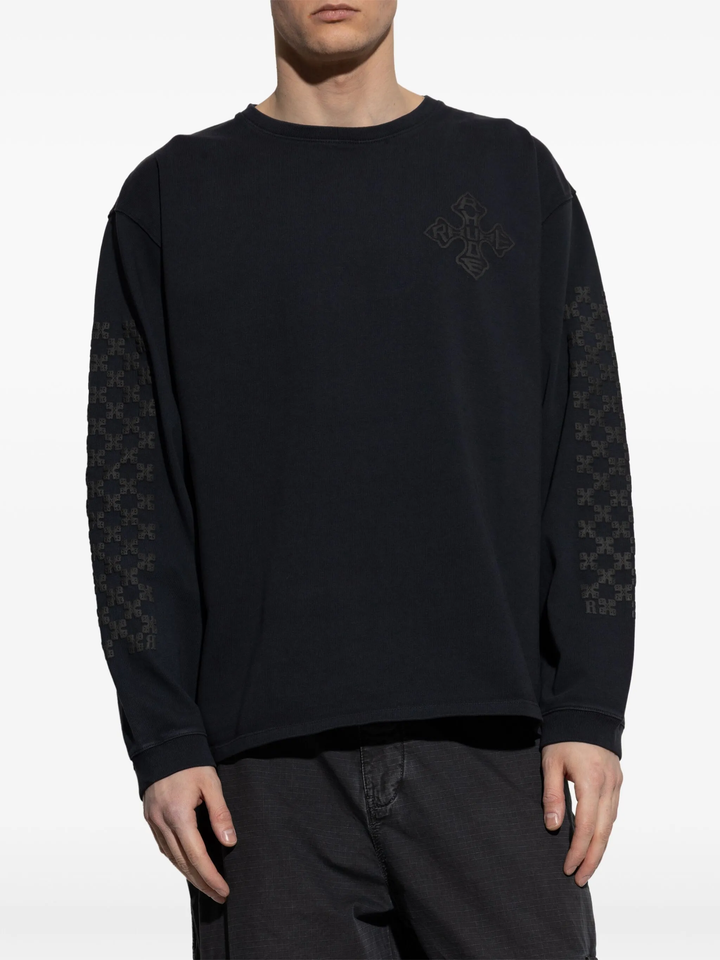 Rhude Cross Logo Long Sleeve Tee