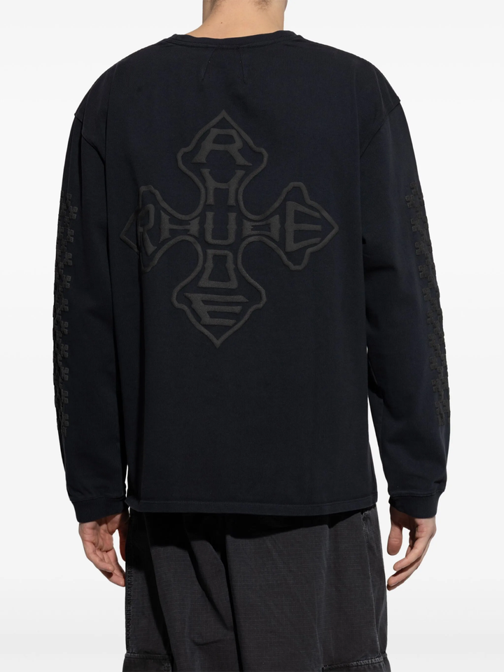 Rhude Cross Logo Long Sleeve Tee