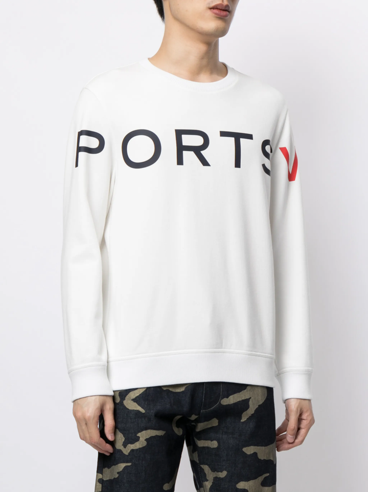 Cut&Sew Long Sleeve Crew Neck Sweatshirt