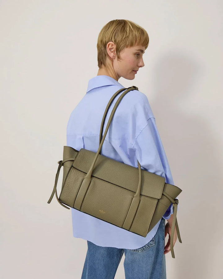 Small Soft Bayswater Linen Green Heavy Grain