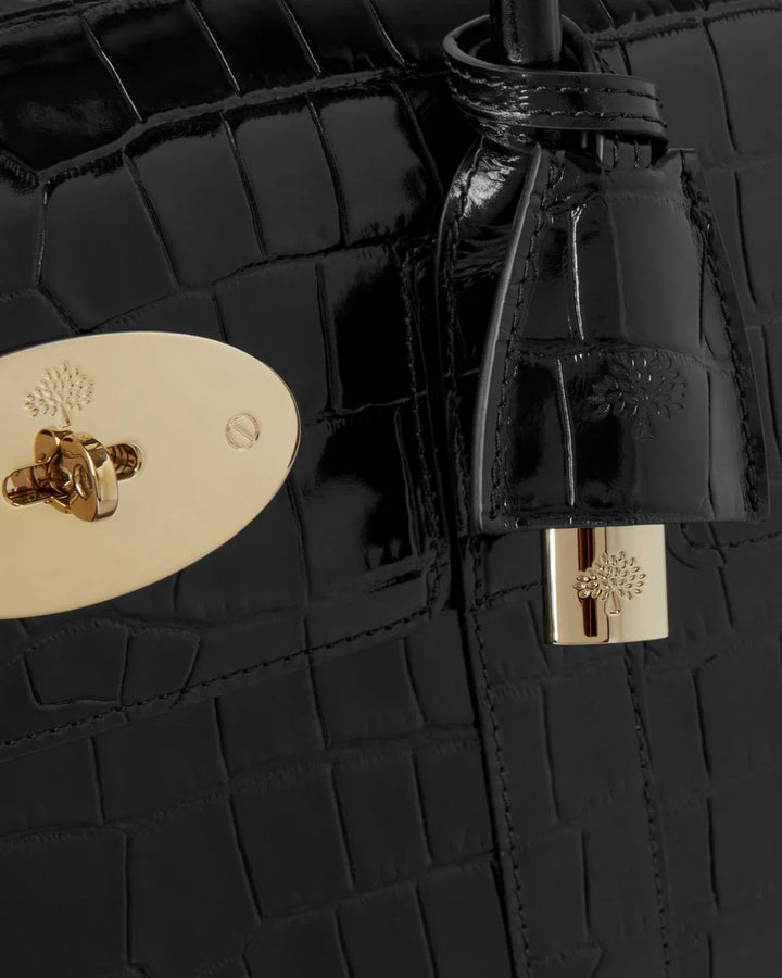 Bayswater Black Shiny Small Croc