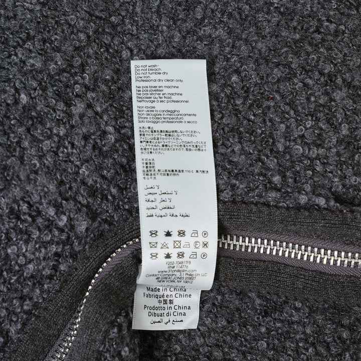 Club21 - 3.1 Phillip Lim - Boucle Zipper Crewneck Knit Top - KNIT TOPS - Charcoal