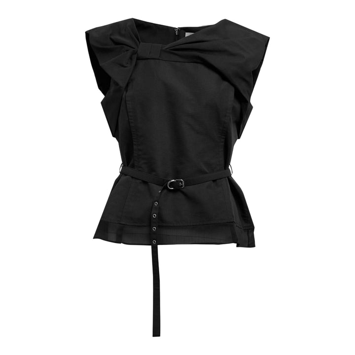 Club21 - 3.1 Phillip Lim - Draped Bow Belted Shell Top - KNIT TOPS - Black