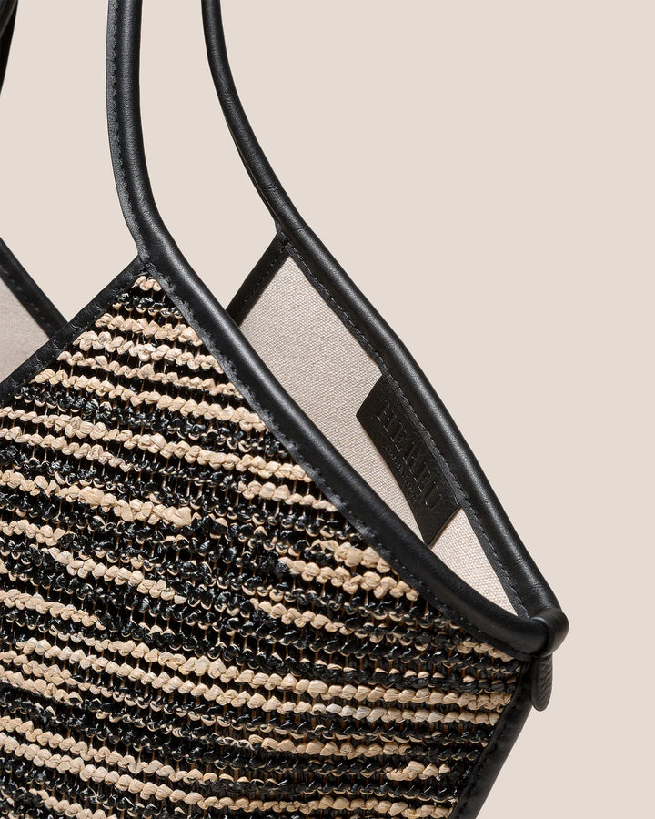 Calella 바이컬러 가죽 트림 토트