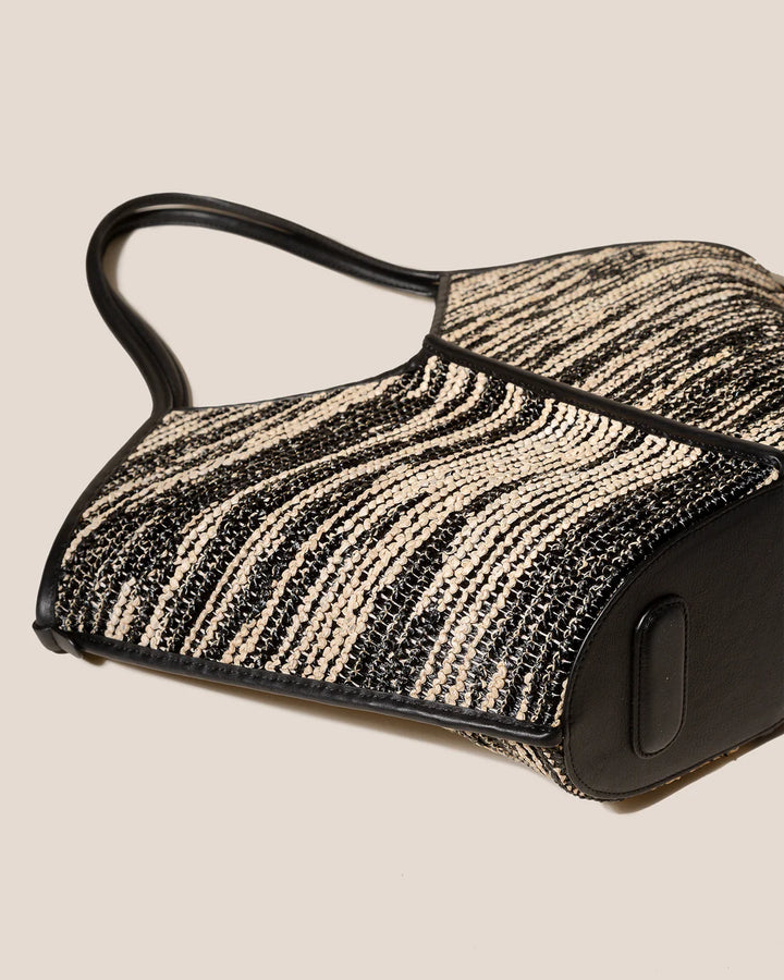 Calella 바이컬러 가죽 트림 토트