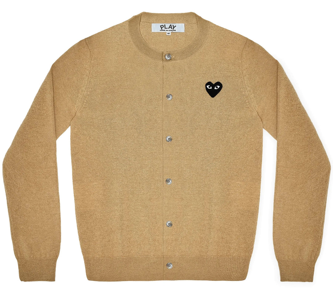 Round-Neck Black Emblem Cardigan Unisex