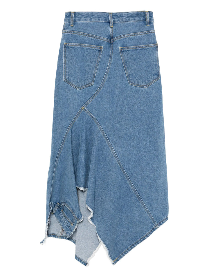 Twisted Denim Skirt