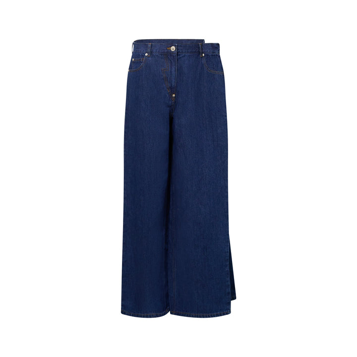 Blue Side Folded Jeans