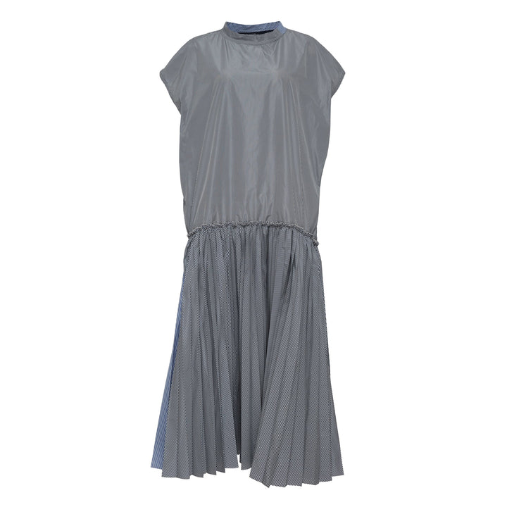 Cap Sleeve Drop Waist Fun Mix Dress