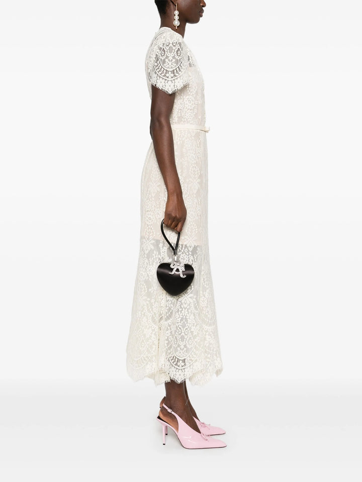 Black Satin Top Handle Heart