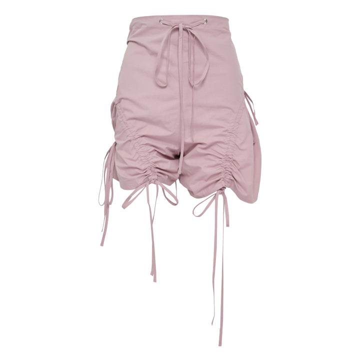 Strap Shirring Shorts Dusty Pink