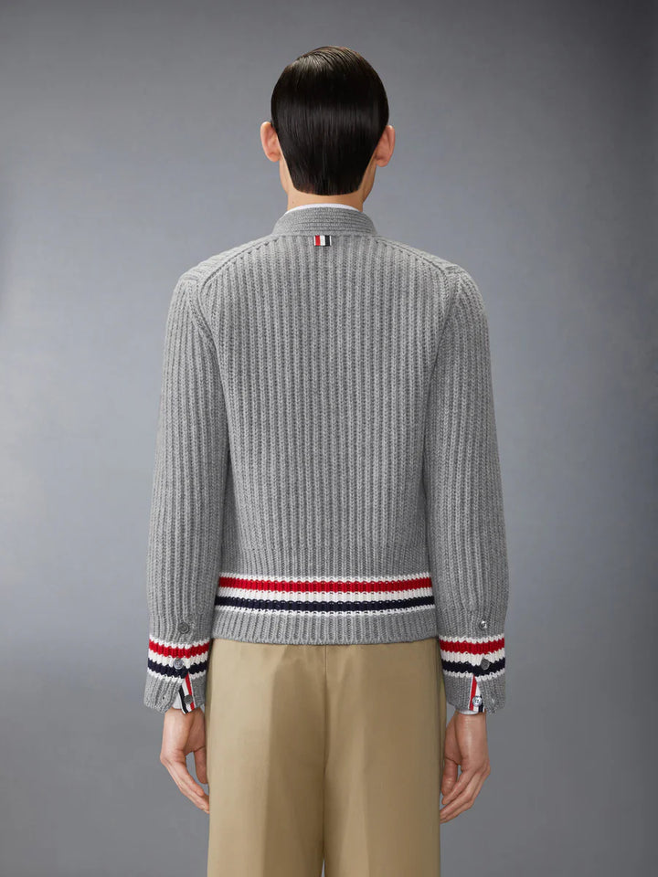 Rwb Stripe Cashmere V Neck Cardigan Men