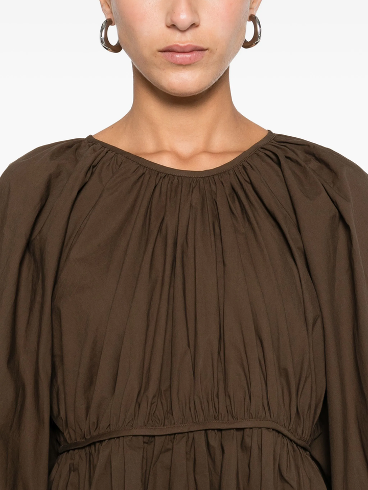 Top With Puff Sleeves And Bow