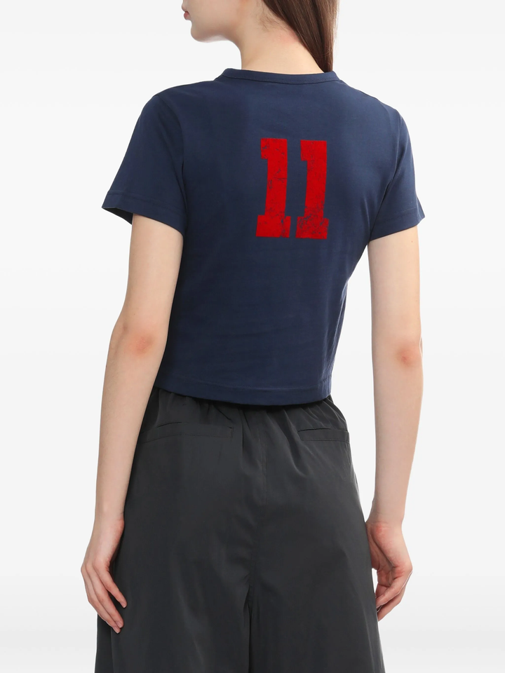 Navy Womens 11 Print Slim Fit T-Shirt