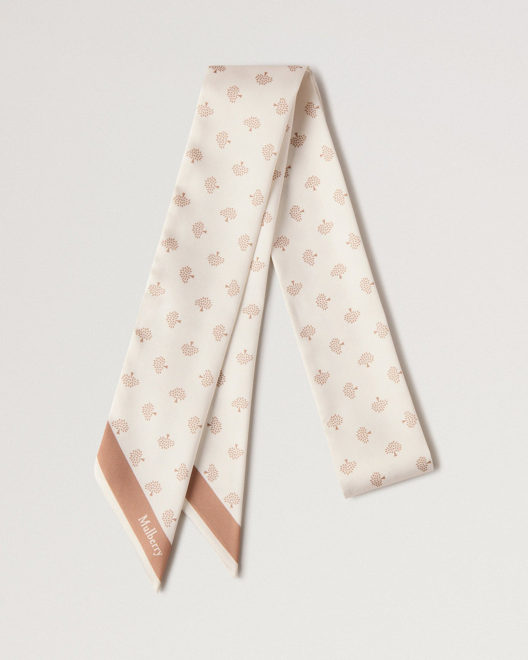 Skinny Scarf Mulberry Tree Eggshell Recycled Polyester