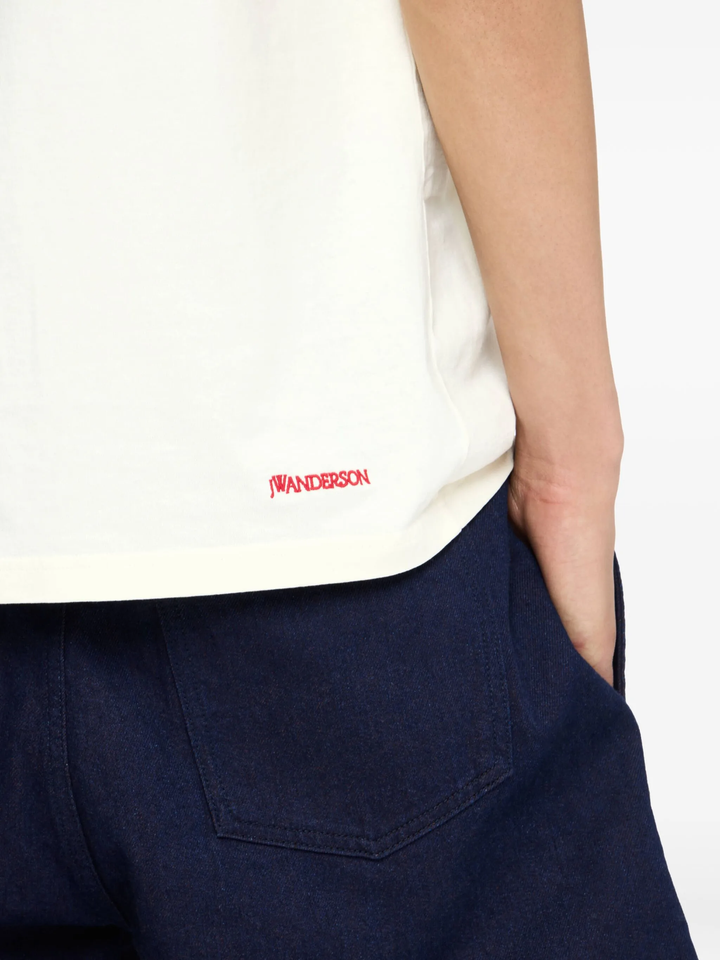 Contrast Embroidery T-Shirt