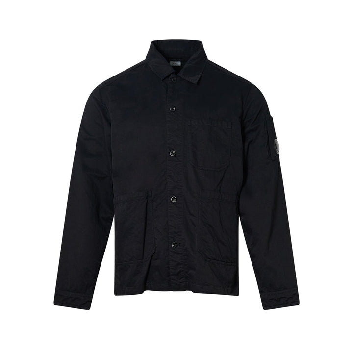 Diagonal Flatt Nylon Button Overshirt
