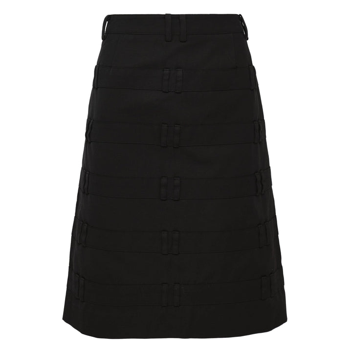 Multiple Waistband And Belt Skirt