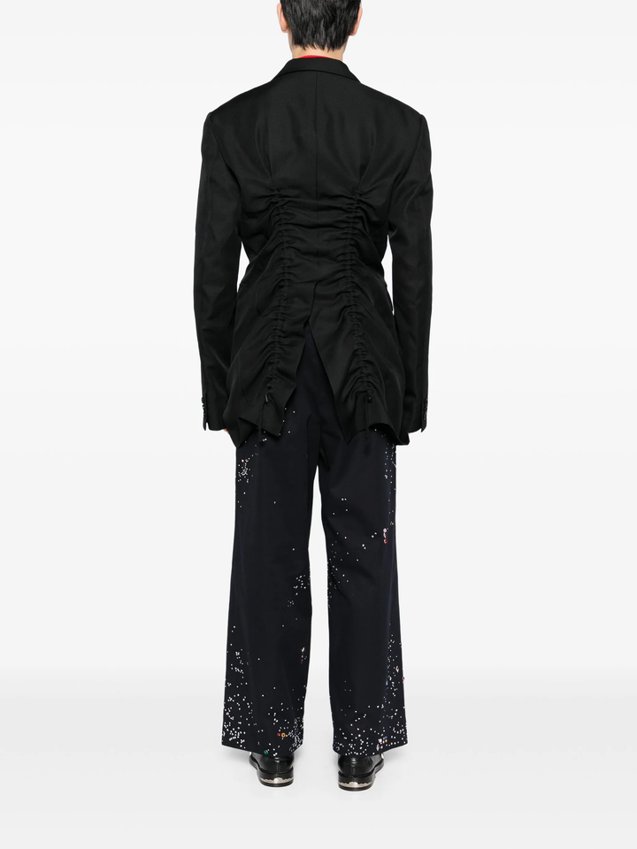 Polyester Gabardine Gathered Jacket