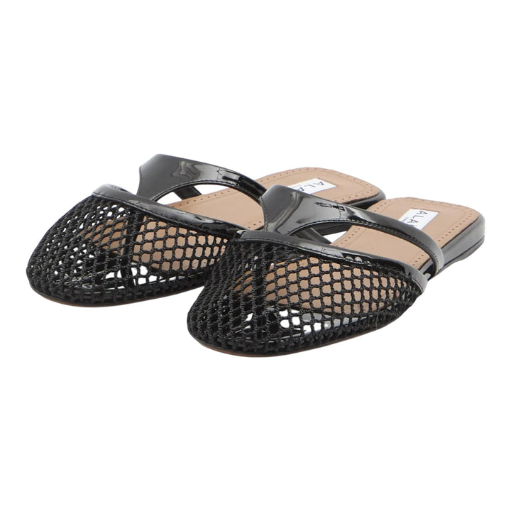 Club21 - ALAIA - Fishnet Mules - FLAT SANDALS - Black
