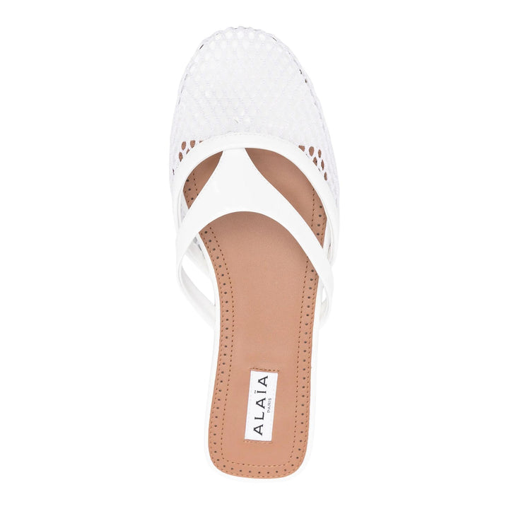 Club21 - ALAIA - Fishnet Mules - FLAT SANDALS - White