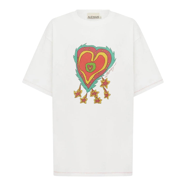 Club21 - ALEMAIS - Contessa Heart Tee - TEES - White