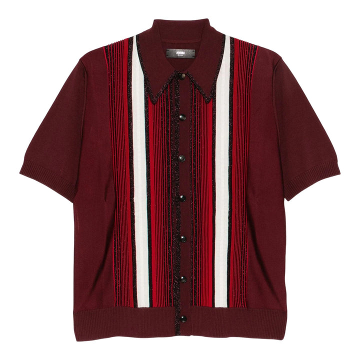 Club21 - AMIRI - Embellished Striped Shirt - POLOS - Red