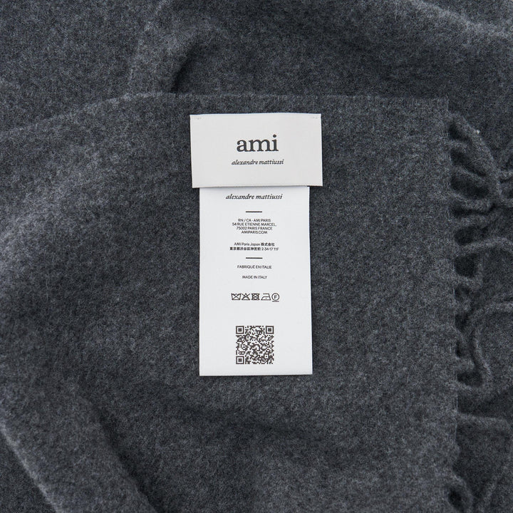 Club21 - AMI - Black Ami De Coeur Scarf - SCARVES - Grey