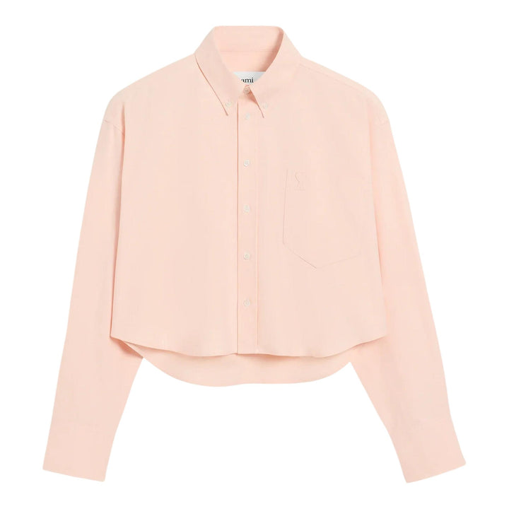 Club21 - AMI - Cotton ADC Cropped Shirt - SHIRTS - Pink