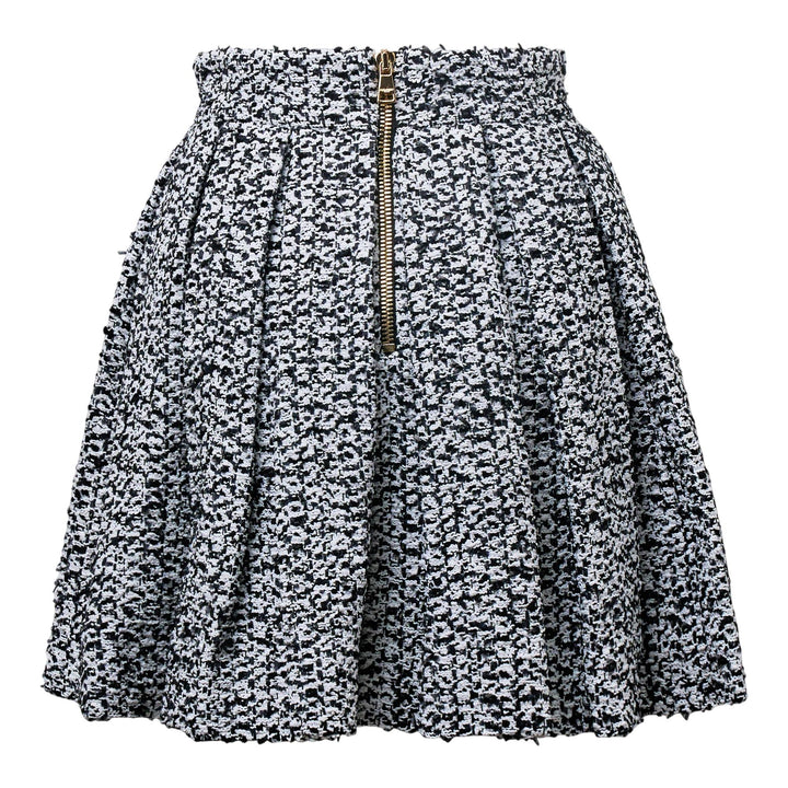 Club21 - Balmain - High-Waist Zipped Pleated Skirt - SKIRTS - White