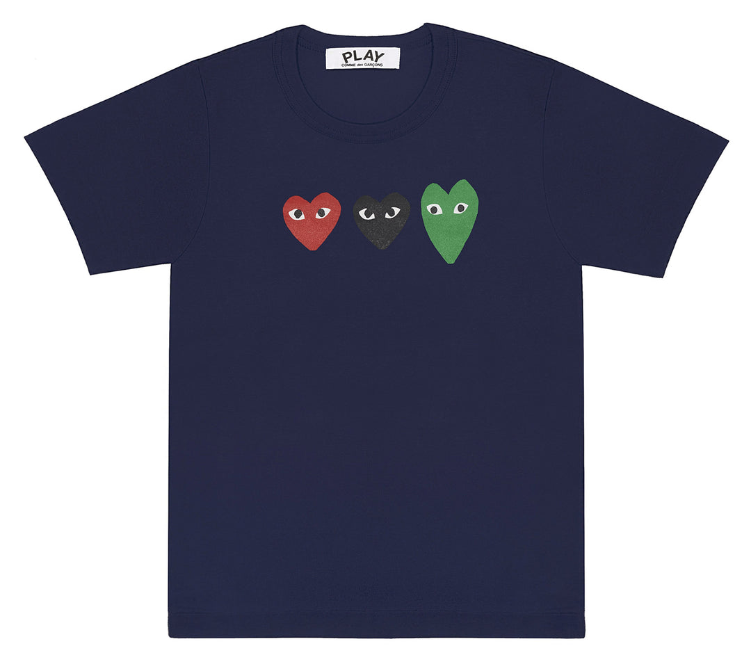 COMME-des-GARCONS-PLAY-3-Brothers-Tee-Men-Navy-1