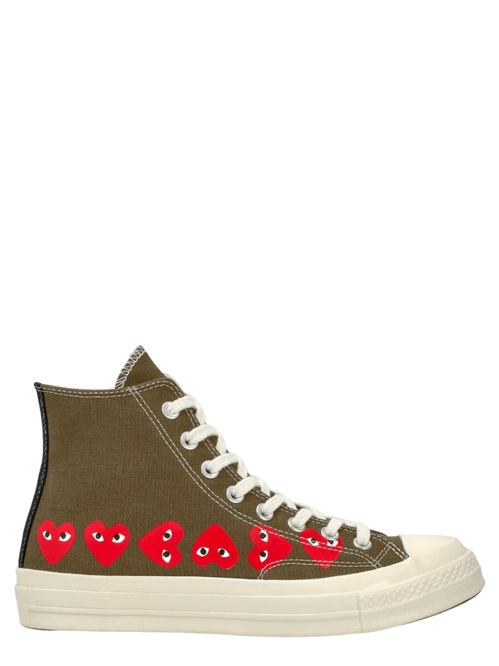 COMME-des-GARCONS-PLAY-CONVERSE-Converse-Multi-Hearts-Hi-Top-Sneakers-Khaki-1