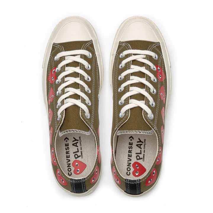 COMME-des-GARCONS-PLAY-CONVERSE-Converse-Multi-Hearts-Low-Top-Sneakers-Khaki-3
