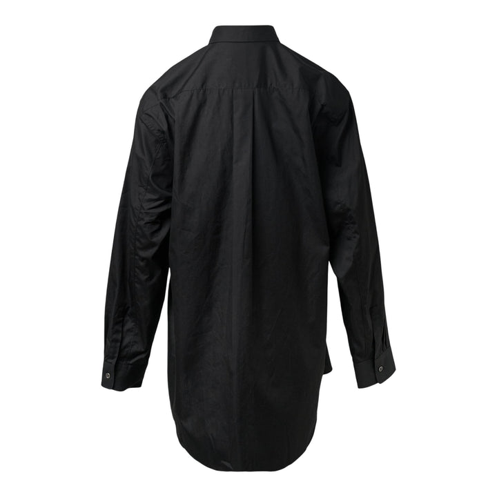 Club21 - COMME des GARCONS BLACK - Cotton Buckled Long Sleeve Shirt - SHIRTS - Black
