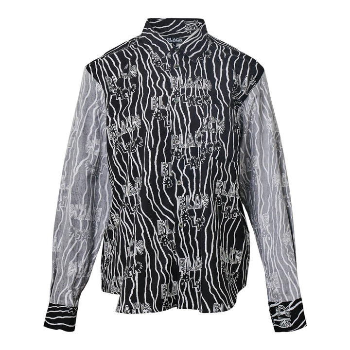 Club21 - COMME des GARCONS BLACK - Cotton FILIP PAGOWSKI Print Long Sleeve Shirt - SHIRTS - Black