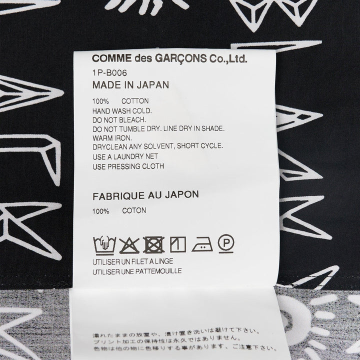 Club21 - COMME des GARCONS BLACK - Cotton FILIP PAGOWSKI Print Long Sleeve Shirt - SHIRTS - Black