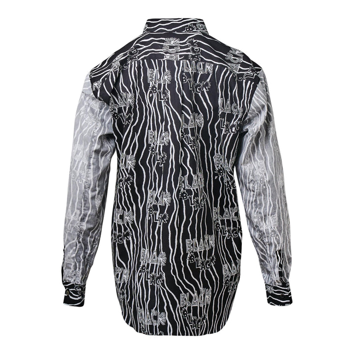 Club21 - COMME des GARCONS BLACK - Cotton FILIP PAGOWSKI Print Long Sleeve Shirt - SHIRTS - Black