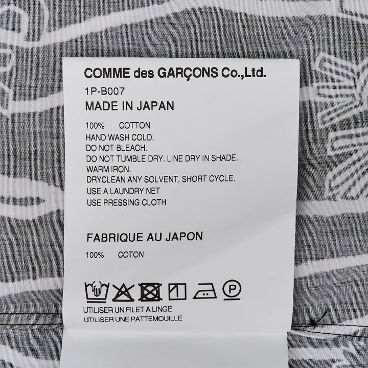 Club21 - COMME des GARCONS BLACK - Cotton FILIP PAGOWSKI Print Long Sleeve Shirt - SHIRTS - Black