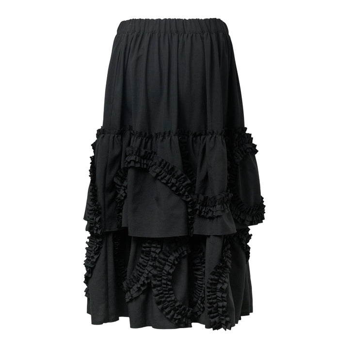 Club21 - COMME des GARCONS BLACK - Wool Tropical Ruffle Skirt - SKIRTS - Black
