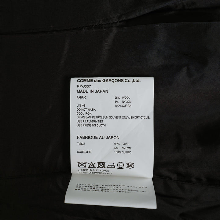 Club21 - COMME des GARCONS COMME des GARCONS - Asymmetrical Round Collar Jacket - JACKETS - Black