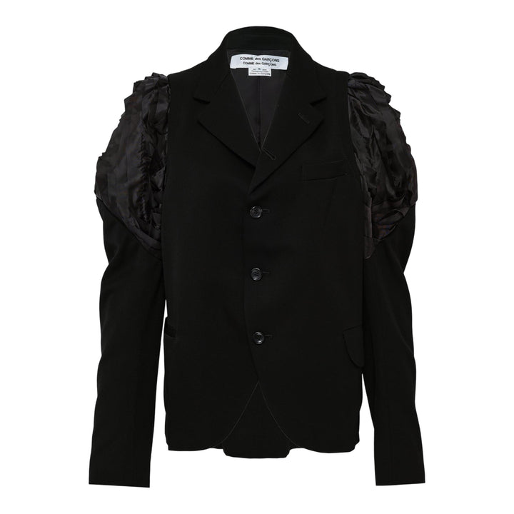 Club21 - COMME des GARCONS COMME des GARCONS - Court Sleeve Notched Collar Jacket - JACKETS - Black