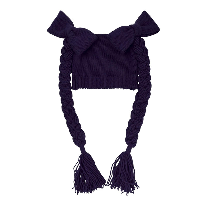 Club21 - COMME des GARCONS GIRL - Big Bowknot Pony Tail Knit Cap - HATS - Navy