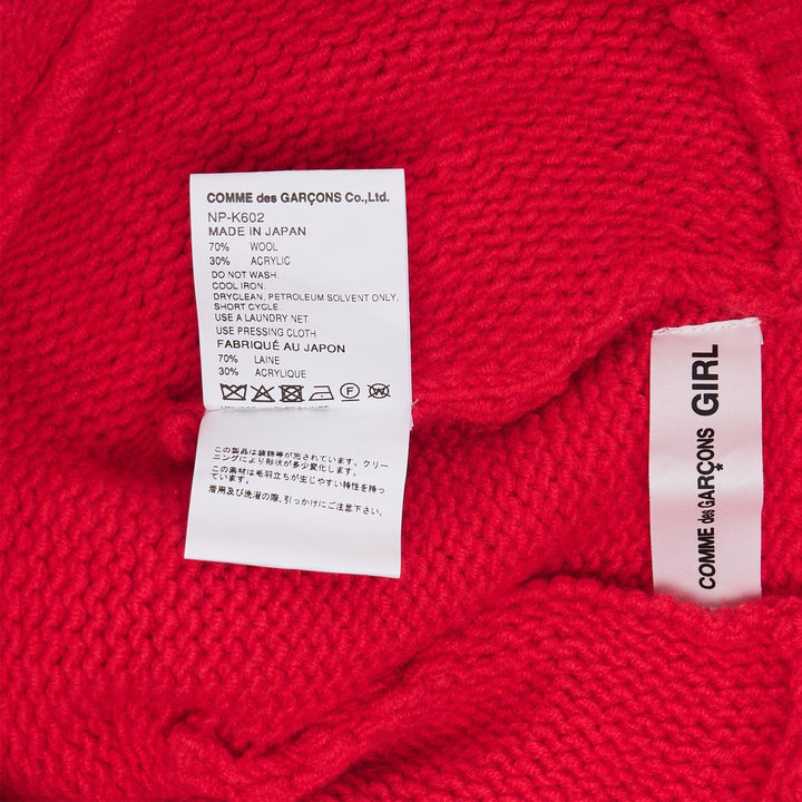 Club21 - COMME des GARCONS GIRL - Big Bowknot Pony Tail Knit Cap - HATS - Red