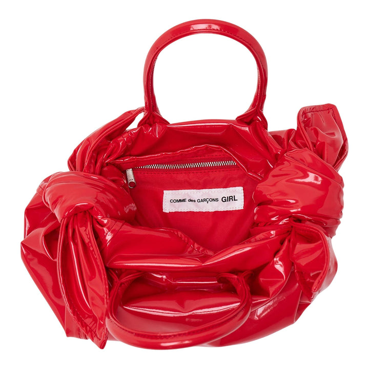Club21 - COMME des GARCONS GIRL - Patent Leather Ribbon Deco Bag - TOP HANDLE - Red