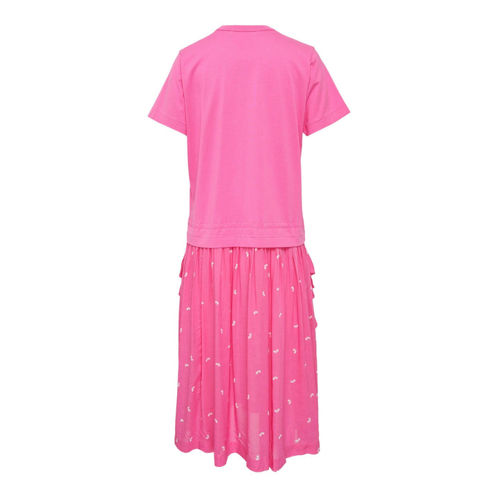 Club21 - COMME des GARCONS GIRL - Side Frills Leaf Pattern Dress - WOVEN DRESSES - Pink