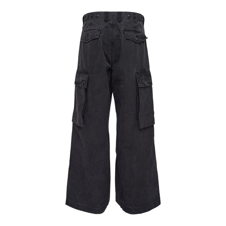 Club21 - COMME des GARCONS HOMME - Cotton Worsted Uneven Oxford Pants - PANTS - Black