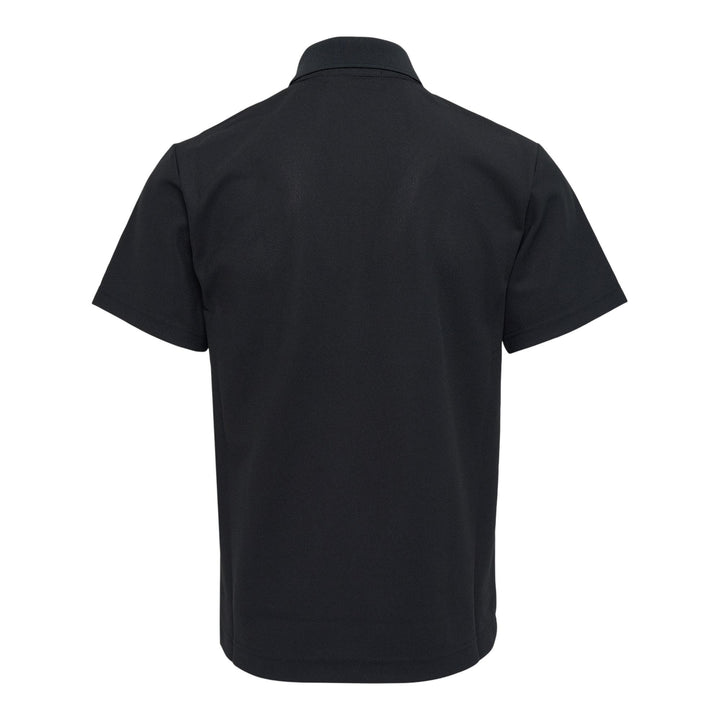 Club21 - COMME des GARCONS HOMME DEUX - Polyester Pique Rose Applique Polo - POLOS - Black